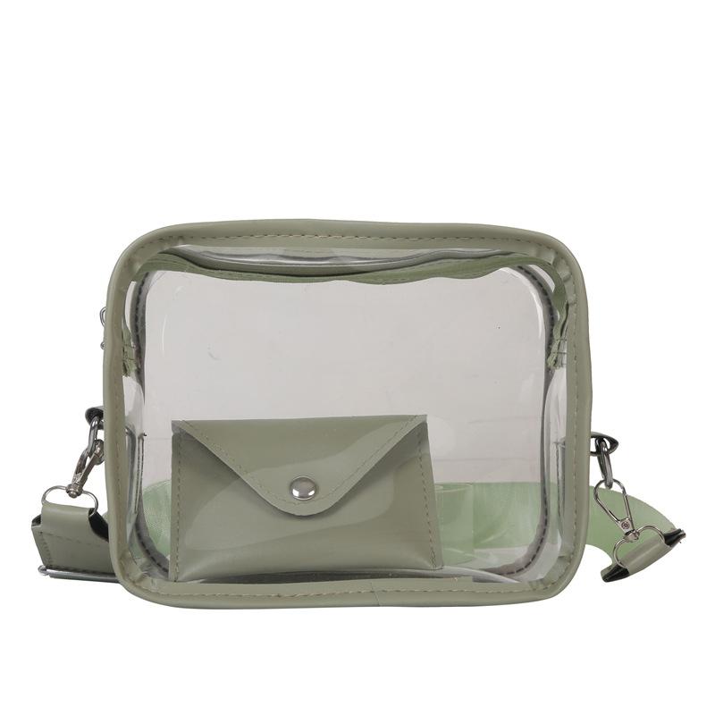 New broadband bag women's crossbody bag fashionable and casual small fresh shoulder envelope bag transparent jelly bag