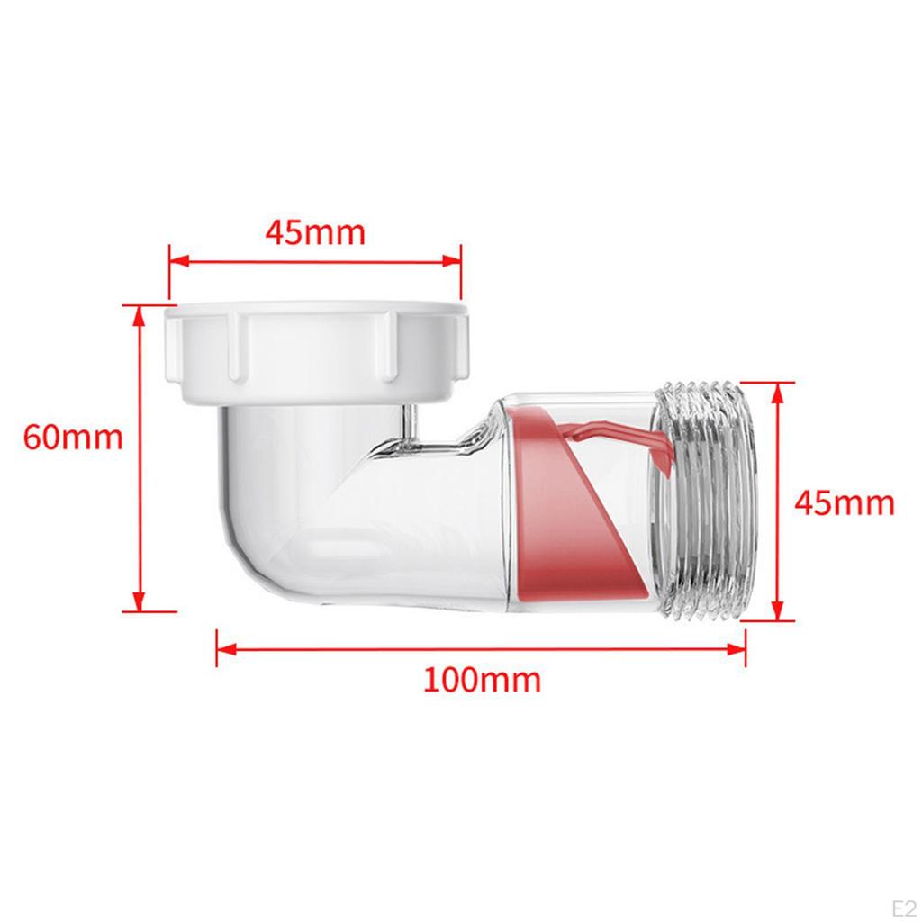Visible Sink Drain Backflow Preventer Drainage Connector Easy Installation Drains Tube