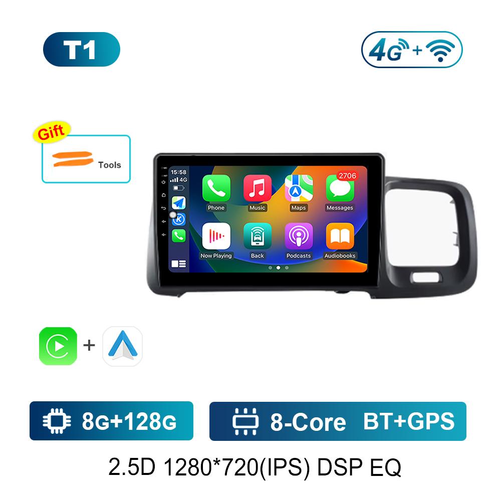 Carplay Car Radio Multimedia Player 9 Inch  for Volvo S60 V60 2011 - 2013 Android System Bluetooth Navi GPS QLED Screen WiFi 4G