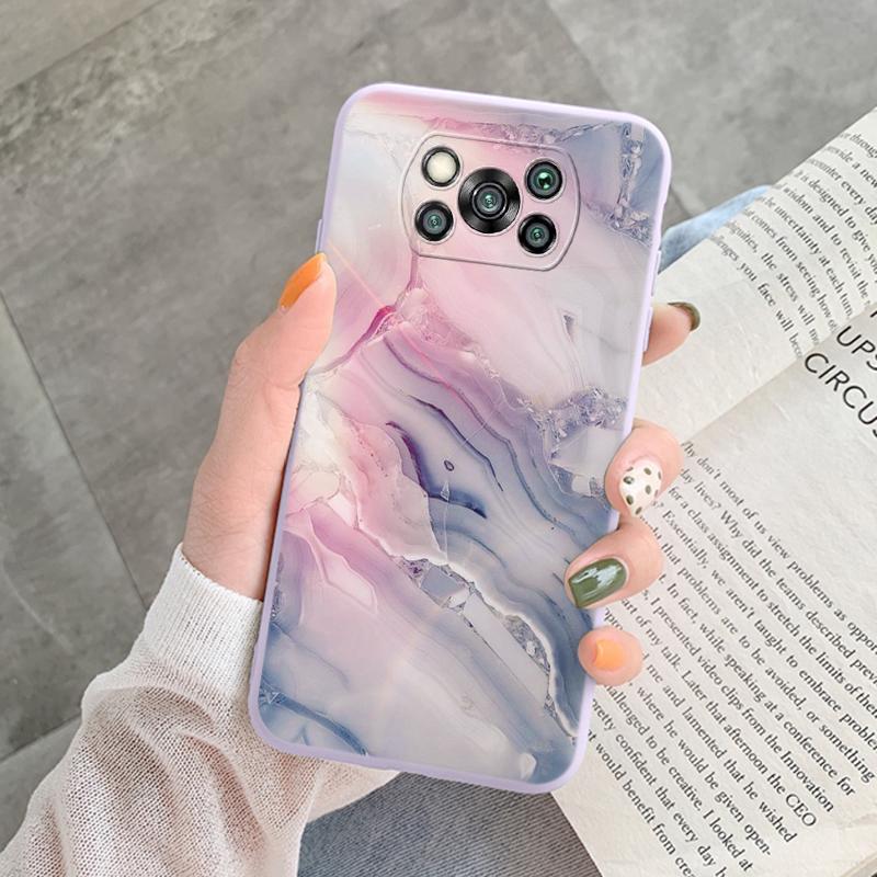 Poco X3 Pro Pocox3 NFC Case Luxury Glitter Gold Foil Ocean Marble Silicone Soft Phone Cover For Xiaomi Poco X3 X5 X6 Pro Shell