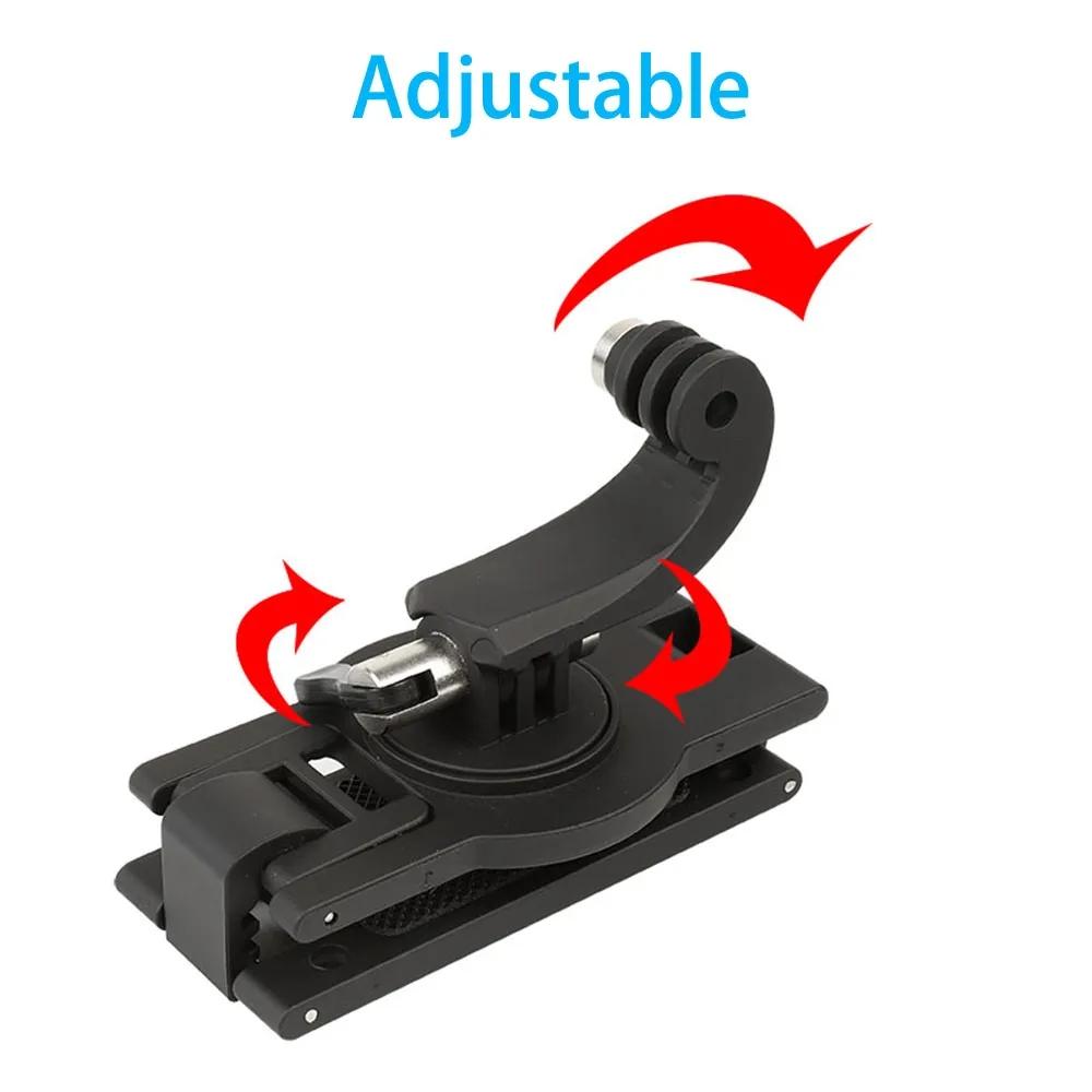 Rucksack Schultergurt Halterungen 360° drehbare Basis für Insta360 Ace DJI Action 4 Verstellbarer Actionkamera-Gurthalter für Gopro