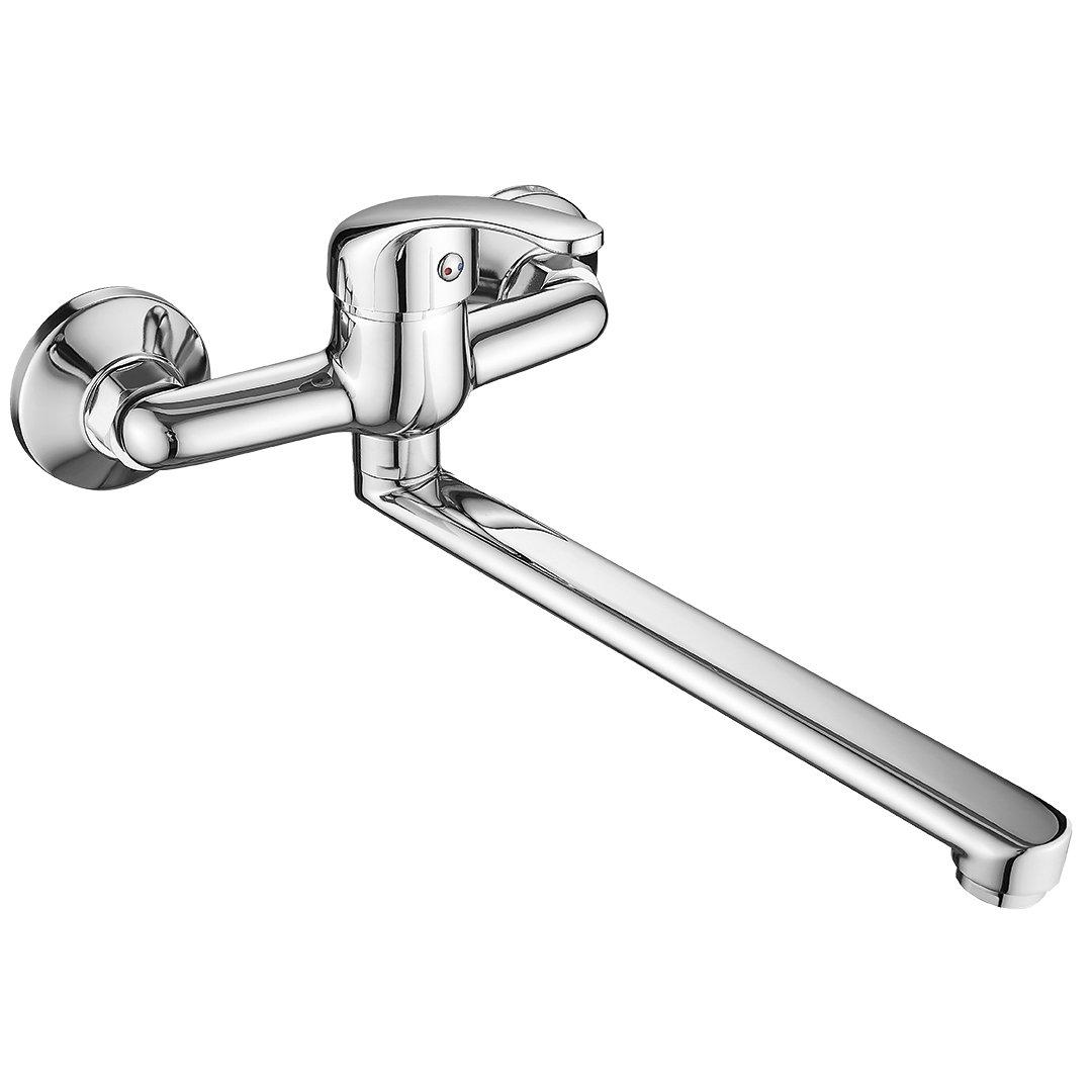 Kuchinox Pedro wall-mounted sink tap, chrome