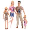 Famiglia 4 Pezzi Bambole Casa dei Giochi per Bambini Giocattolo Bambola Principessa Bambina Famiglia 4 Pezzi Grande Piccolo Modello Genitore-Figlio Fratello Sorella Modello Giocattolo
