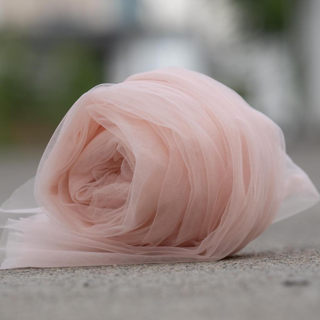 Fairy Mist Soft Tulle Fabric: Handmade Solid Color Lace Veil for Clothing DIY Projects