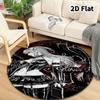 Death Note Round Area Rug Carpet Rug For Living Room Bedroom Sofa Playroom Decor Nonslip Floor Mat