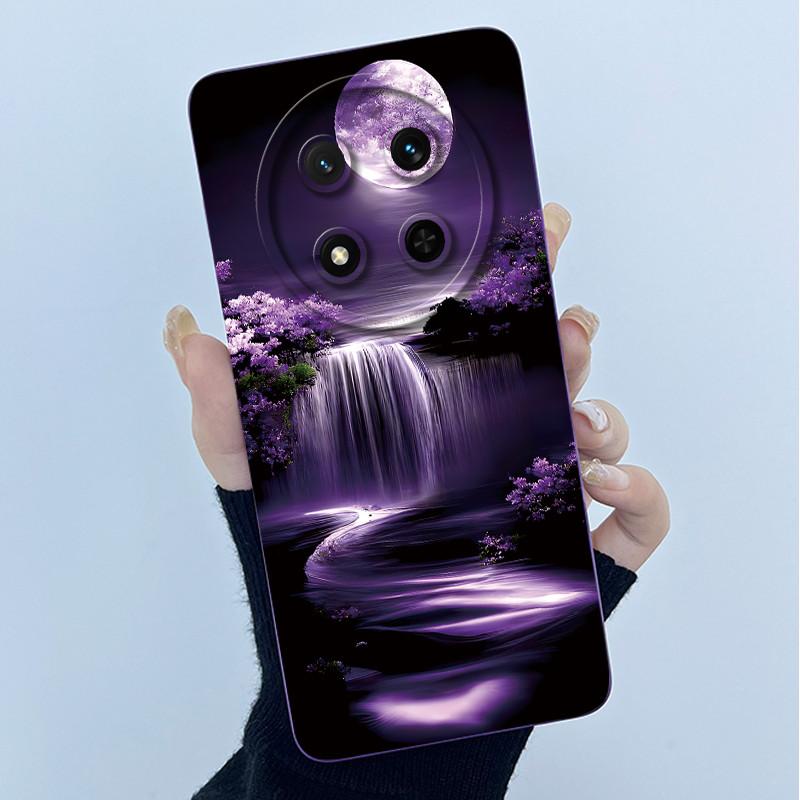 For Honor X9C 2024 Case Simplicity Flower Liquid Soft Silicone Back Cover for HonorX9c X 9C Phone Funda Magic7 Lite Bumper Shell