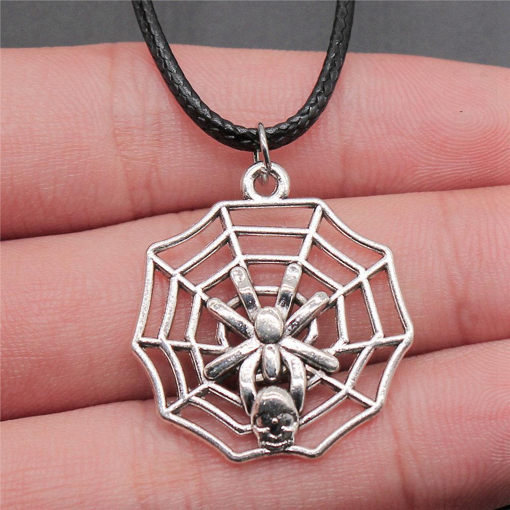 45cm Necklace Leather Chain Big Skull Halloween Kids' Jewelry Materials QN064