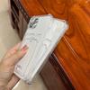 Fashion Soft Card Holder Bag Case For 17 16 15 14 13 12 11 18 Pro X XR Max 7 8 Plus 16e Air Transparent Shockproof Cover