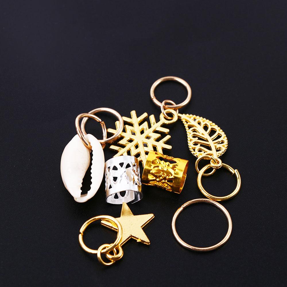 Pcs Silver Charms Gold Jewelry Hair Rings Hair Decorations African Dreadlocks Hair Braid Hair Cuffs