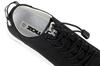 Mozu Waterproof Rain 4cm Stretch Elastic Size 23cm Women's Low-Top Sneakers, Waterproof, Non-Slip Sole, Laces, Black,