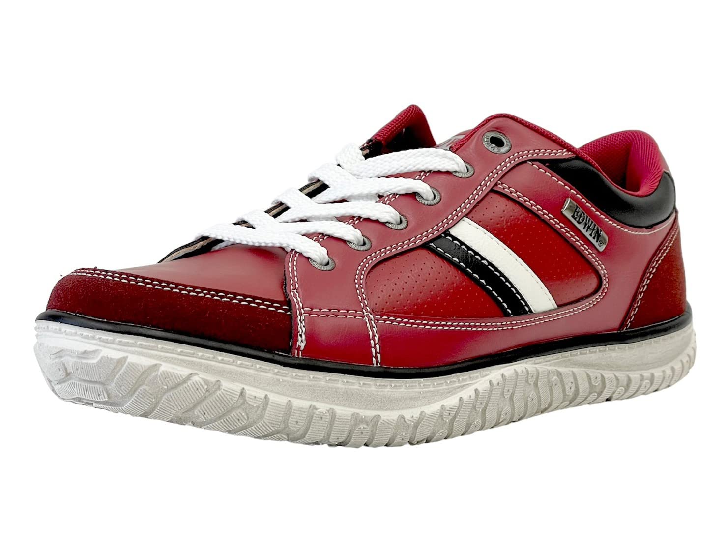 

Кроссовки повседневные туфли легкие стильные шнурки простые красные см 3E [Edwin] EDW-7747 мужские 25.0 красный