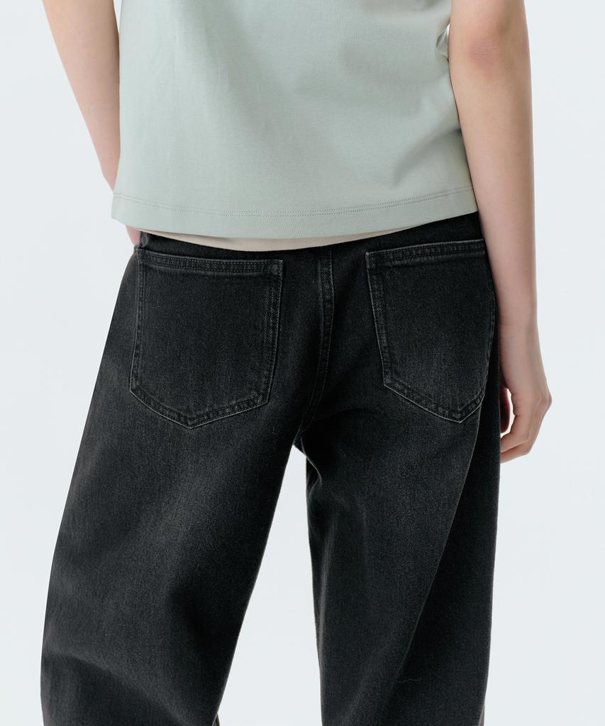MUSINSA STANDARD WOMAN Women'S Essential Wide Denim Pants [Washed Black]
