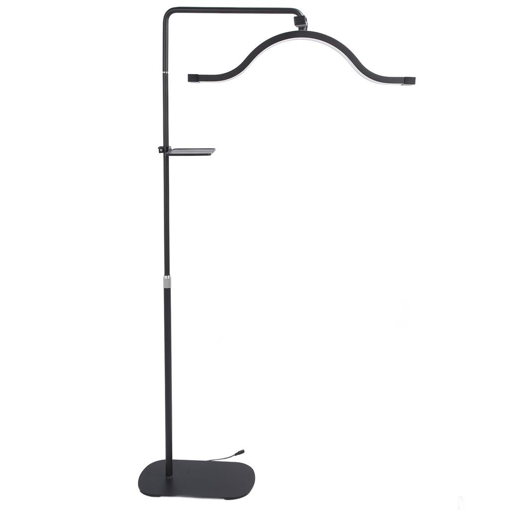 Floor Half Moon Light 29inch Rotating Hd 45W 3200K5600K Height   with Phone Clip Half Moon Lamp for Buty Skincare