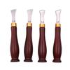 4 Pcs 1.0/1.5/2.0/2.5mm Leather Shallow Slot Leather Edge Creaser Leather Crimping Working Tool Leather Tool