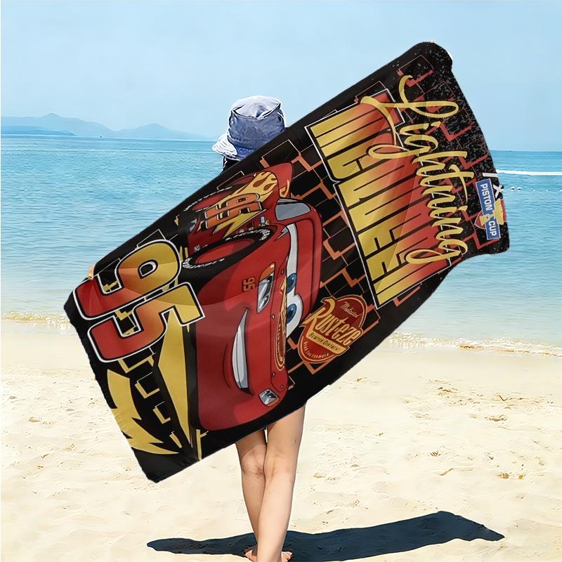 Mcqueen Towel Large Quick-Drying Microfiber Soft S-Square Pants-s Beach Towel for Travel Fitness Bathing Camping. 0730s101
