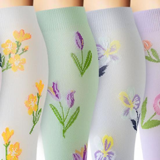 6 Pairs Sport Socks Soft Breathable Non-Slip Compression Socks Functional Support Calf Stockings Exercise Yoga Daily Wear
