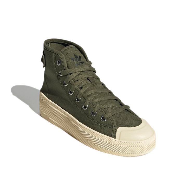 Adidas Parley X  Originals Nizza High Retro Casual High-Top Skate Shoes Unisex Sneakers Military-Green GW3508
