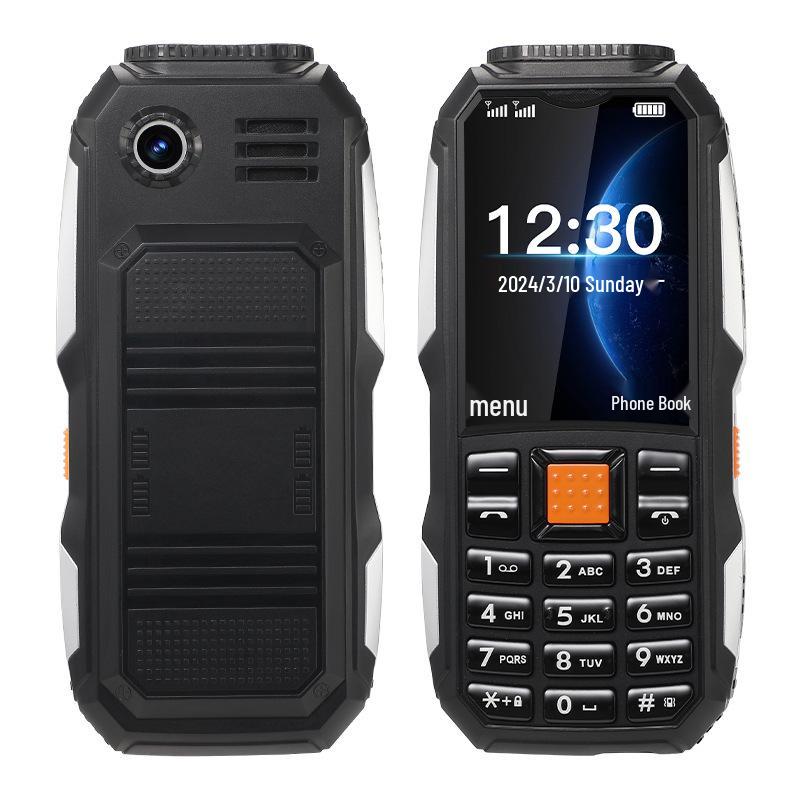 Robustes 2G Seniorenhandy mit Dual-SIM, Seitentaste, Taschenlampe, Kamera und Typ-C-Laden