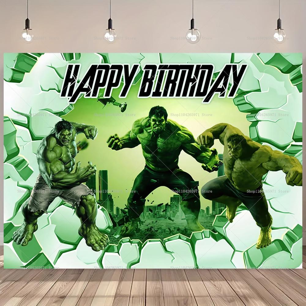 Avengers Hulk Tématická Narozeninová Dekorace Pozadí Klučičí Narozeninová Párty Dárek Fotografické Pozadí Miminkovská Sprcha Banner Studio