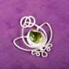 Peridot Pendant Gemstone Jewelry, 925 Solid Sterling Silver Pendant, Handmade Jewelry Birthstone Pendant, Gift For Her