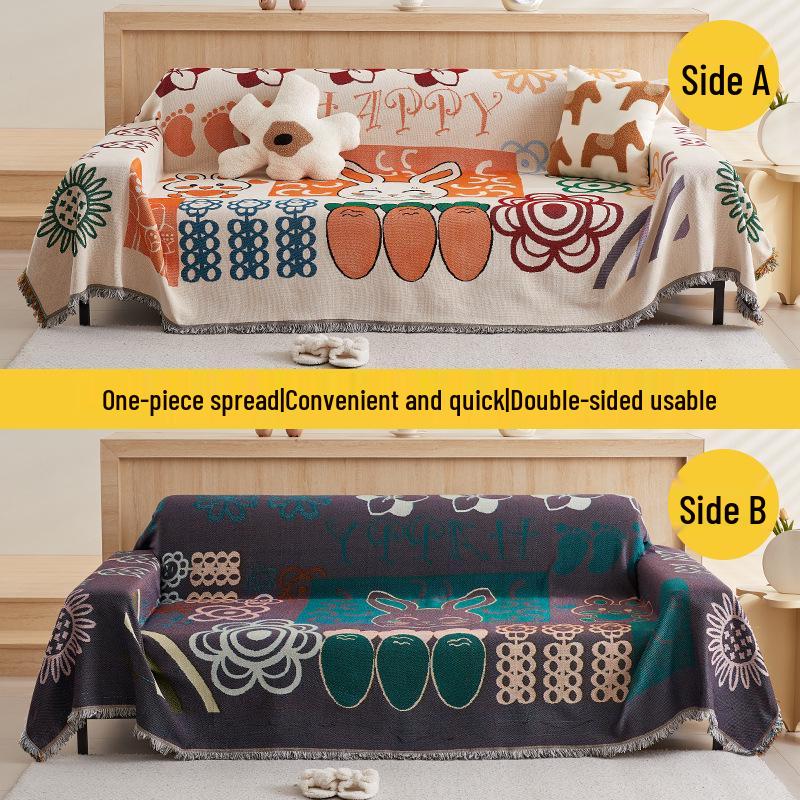 Nordic Style Full Wrap Dustproof Sofa Throw Blanket Cover