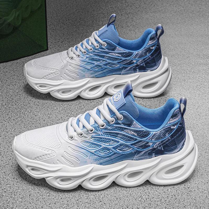 

Кроссовки мужские новые повседневные спортивные толстые подошвы увеличивающие рост легкие модные брендовые высококачественные повседневные кроссовки 45 небесно-голубой