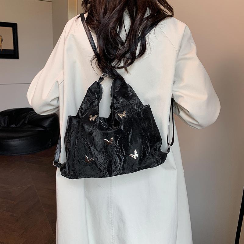 New tote bag large capacity commuter backpack spring and summer fashion versatile shoulder bag high texture backpack