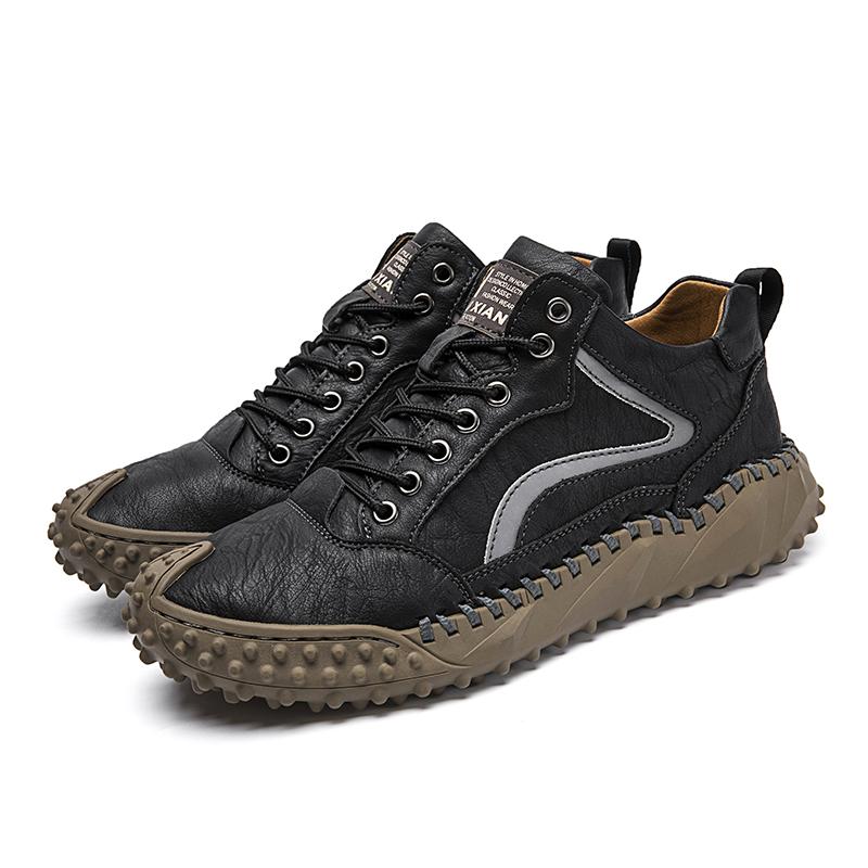 Spring /fall Handmade Leather Boots Men Shoes Comfortable Ankle Boots for Men Casual Shoes Large Size Tooling Shoes