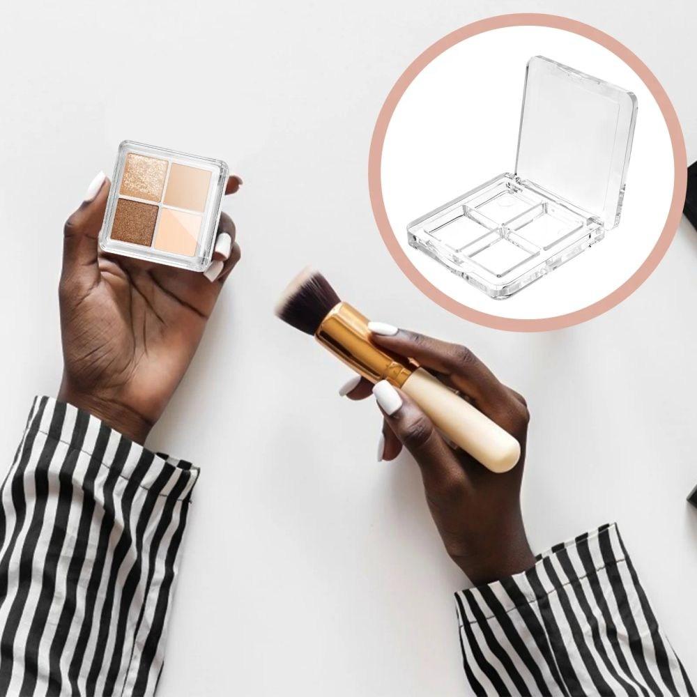 Lippenpalette Leere Lippenstiftpalette Nachfüllbarer Make-up-Behälter Koffer Hohe Lidschatten-Schale Palette Magnetisch 2 Stück, Wie Abgebildet, 2 Stück