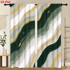 2 Pezzi Tende Arte Fluida Astratta con Tende Finestra Verde Foresta per Camera da Letto Decorazione Stanza Decorazione Trattamento Finestra.