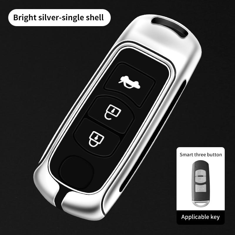 Metal Car Remote Key Case Cover Shell Fob For Mazda 2 3 5 6 Bl Bm Gj Atenza Axela Demio Cx-3 Cx3 Cx-5 Cx5 Cx7 Cx-9 Cx8 Keyless