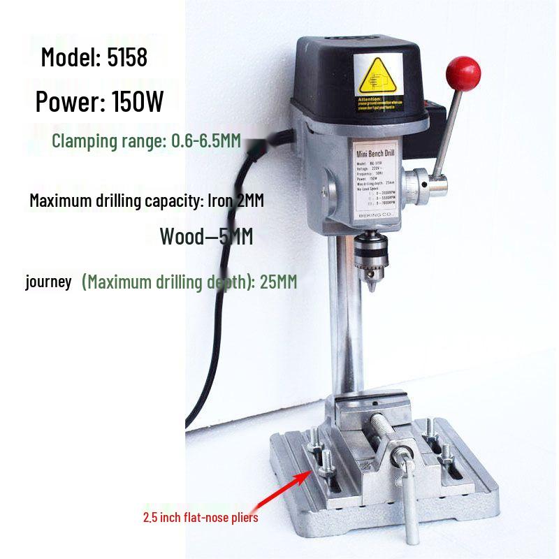 Portable Precision Mini Drill Machine with All-Copper Motor and Drill Bits