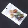 Set de 7 Piedras de Chakra 18x18mm Cristal Natural Redondas Piedras de Palma Símbolo de Chakra Grabado Cristal de Sanación Reiki Meditación