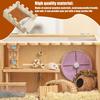 Hasenversteck Hamsterkäfig Haus Aktivität Dekorativer Holzlebensraum zum Nagen Chinchilla Spielen Verstecken Ausruhen Hamster Hase