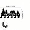 Metal Key Holder Wall Mounted Bear Design with 6 Hooks for Entryway Storage Home Decor Gift