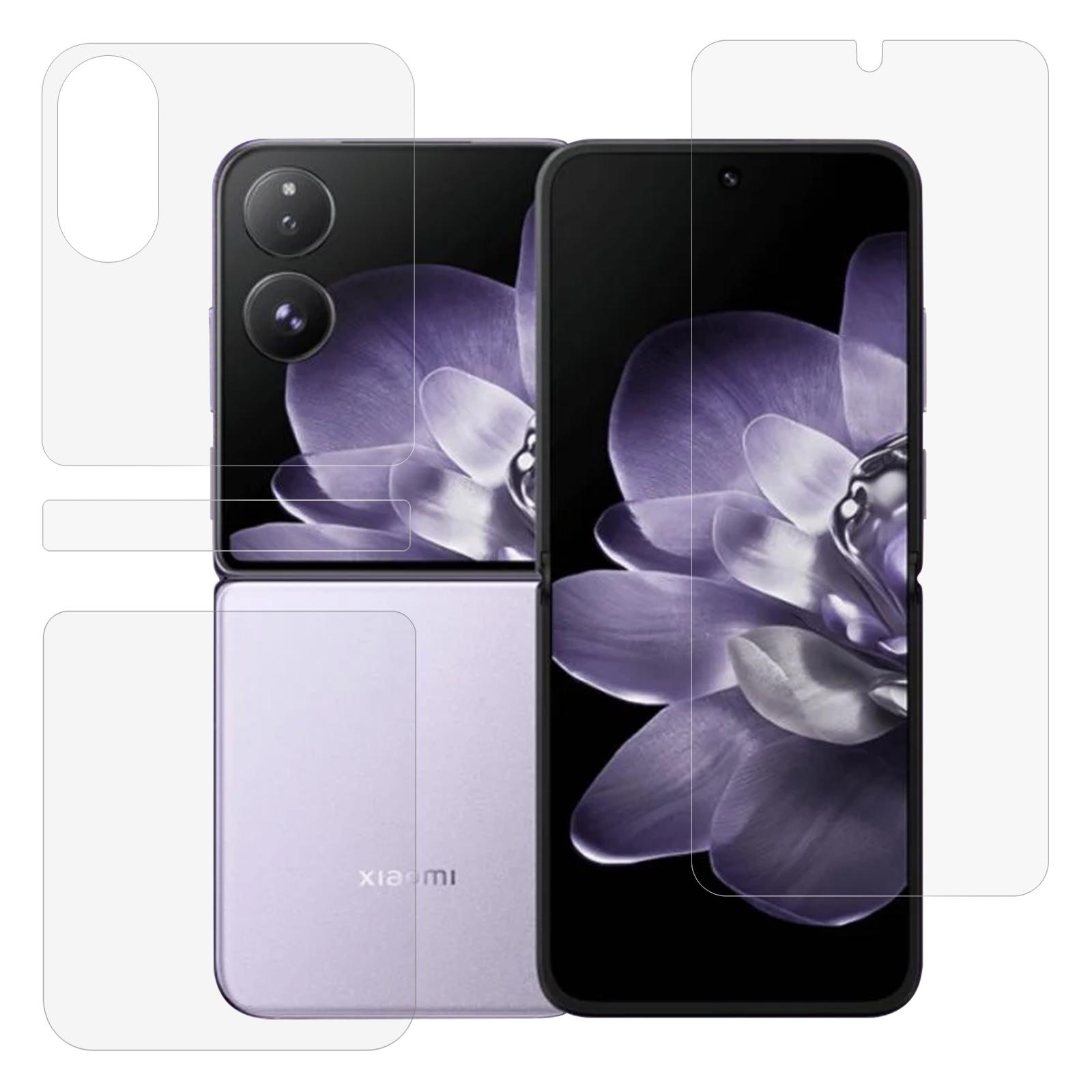 

1 Set For Xiaomi Mix Flip 5G Crystal Clear Screen Protector Inside + Front + Back Full Cover Soft TPU Film