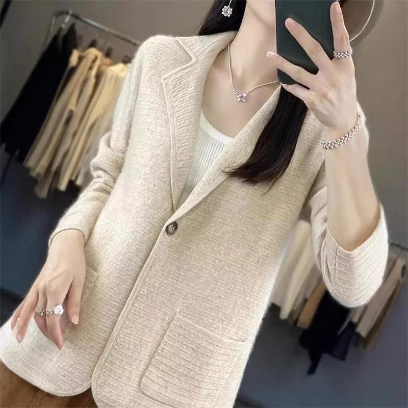 High Quality Autumn Winter Fashion Cardigan Women Sweater Casual Elegant Long Sleeve Knitting Blouses Ladies Clothing Tops