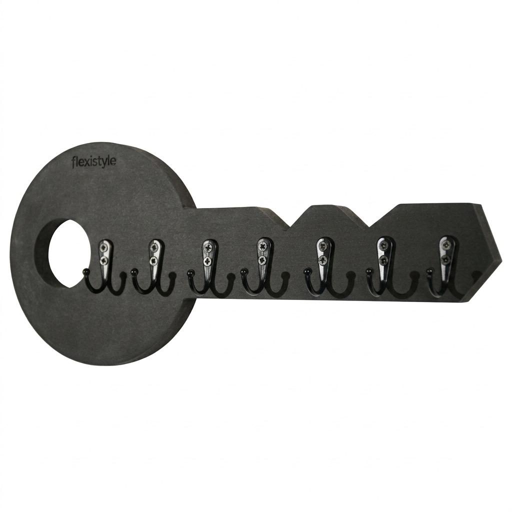 Wooden Key Hanger Key Black