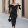 Europäischer und amerikanischer Stil 2026 grenzüberschreitend neue Damenbekleidung Sommer INS Französisches Temperament Schlankes rückenfreies Polka-Dot-Trägerkleid