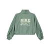 Nike Sportswear High Neck Woven Logo Jacket Women Jackets Grass-Green DX6151-311