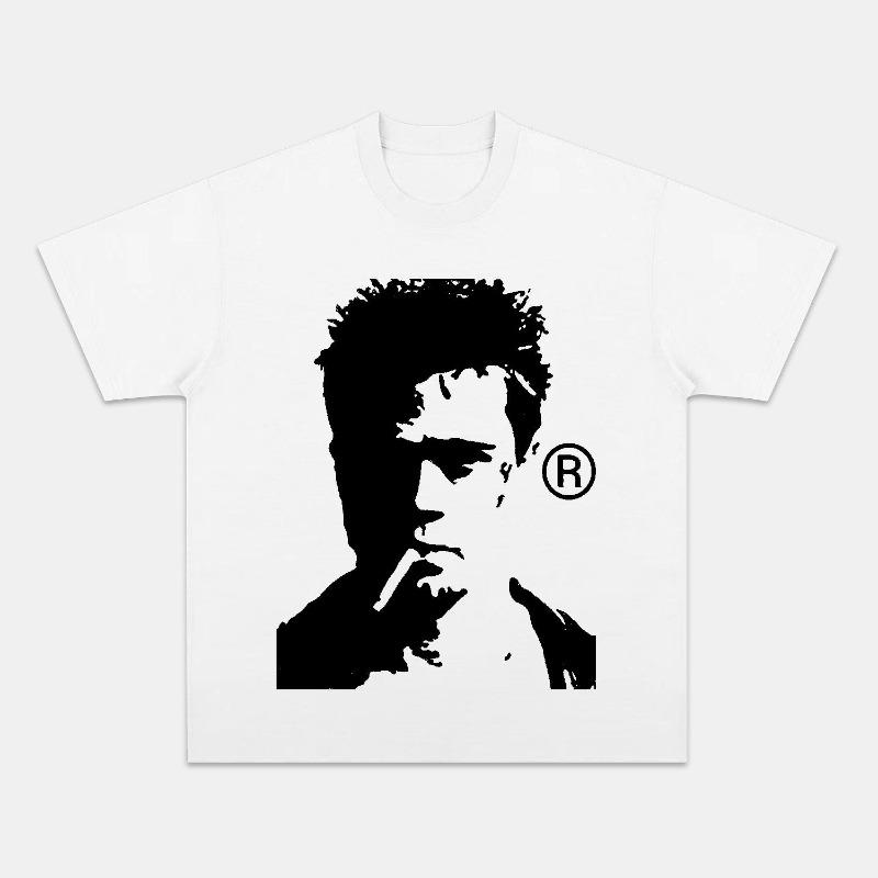 T-shirt Grafica Fight Club Uomo Donna Film di Culto Casual Cotone Streetwear Manica Corta Top per Fan