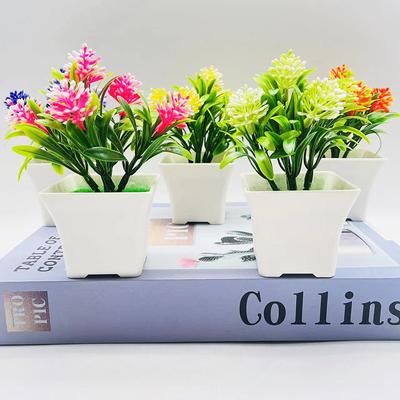 Artificial Potted Plants Artificial Flower BonsaiArtificial Flower Ornaments Plastic Artificial Green Plants