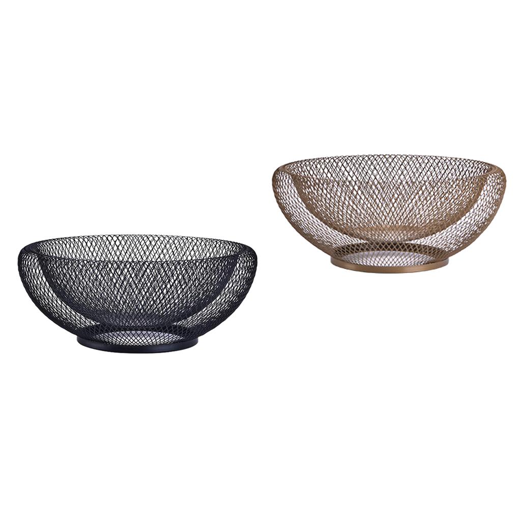 Metal Countertop Fruit Basket Holder Simple Line Fruit Storage Basket for Kitchen Table Living Room Decor