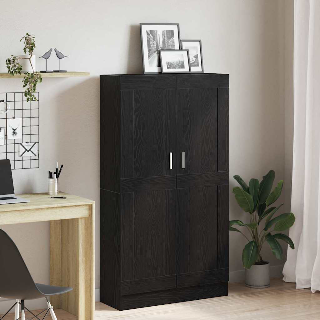 Bookshelf Black Oak Effect 82.5 X 30.5 X 150 Cm