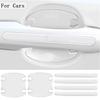 4/8pcs Transparent Car Sticker Protector Cars Doors Scratch Door Handle Sticker Rearview Mirror Protection Strip Auto Accessory