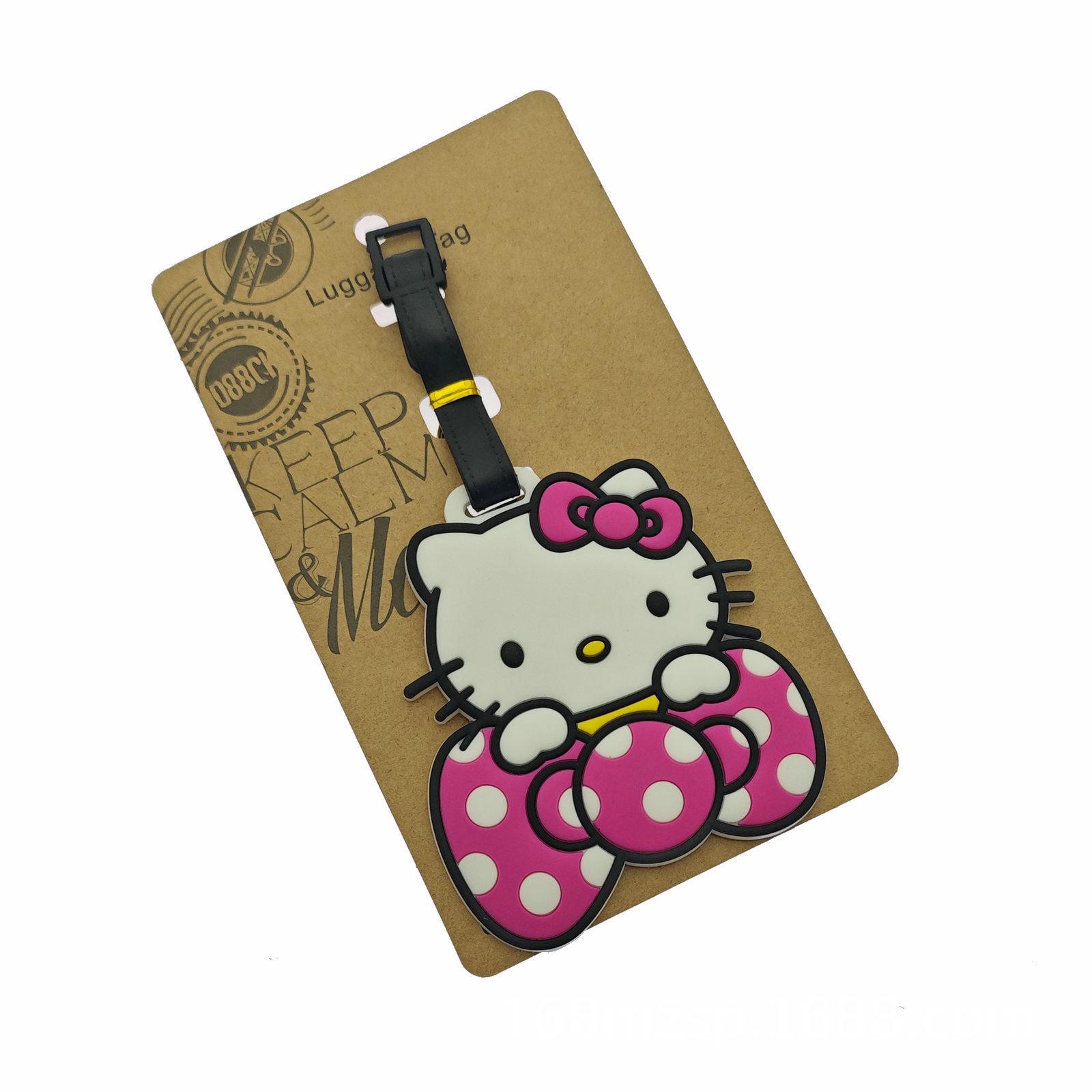 

Adorable KT Cat Hawaiian Luggage Tag - Black Kitten Design