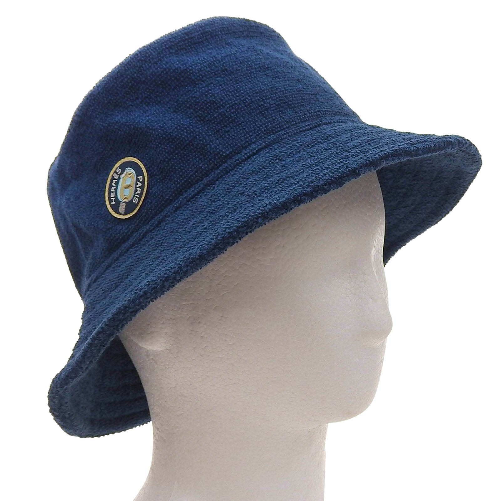 

Excellent HERMES hat Harper Bucket Hat Blue cotton Women 58 Used