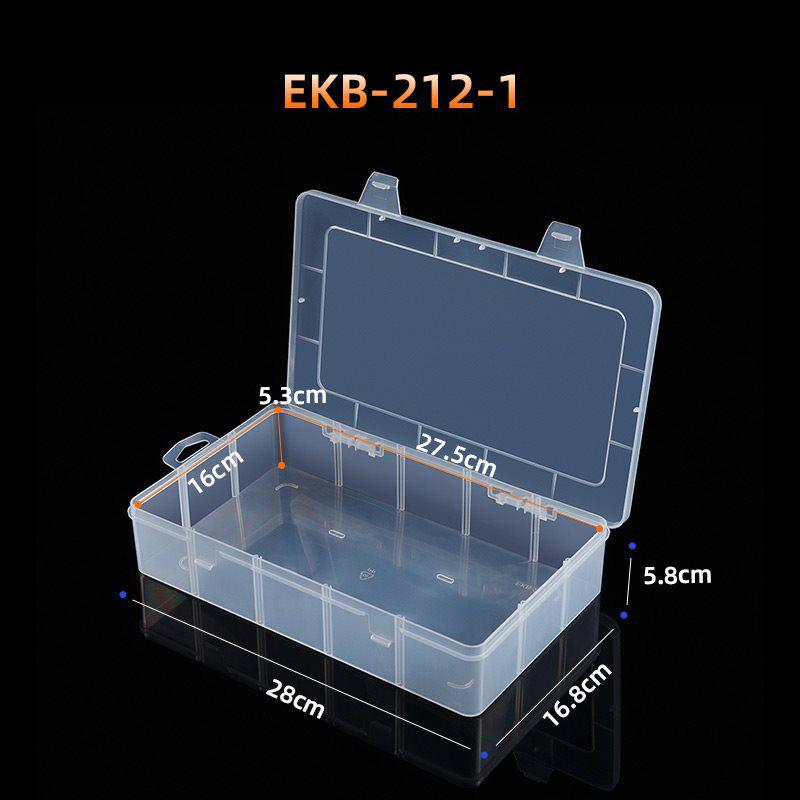 Transparent Rectangular Craft & Storage Box - Small Parts Organizer