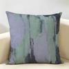 Blue Modern Gradient Design Cushion Cover Natural Linen Organic Fabric Double-Sided Printing Breathable Perfect For Home Decor