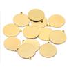 Engravable Stainless Steel Round Mirror Pendant for DIY Jewelry